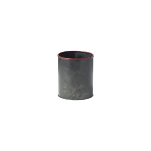 CHEF INOX CONEY IS GALV BLACK POT 120x140mm RED RIM (*78777*) = 1 X EACH