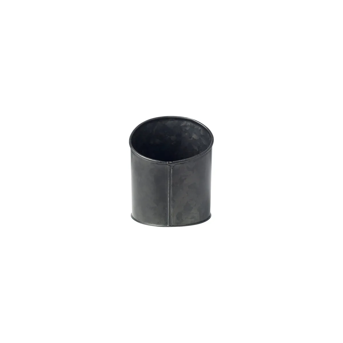 CHEF INOX CONEY IS GALVANISED BLK SLANT POT 120x140mm (*78710*) =  1 X EACH