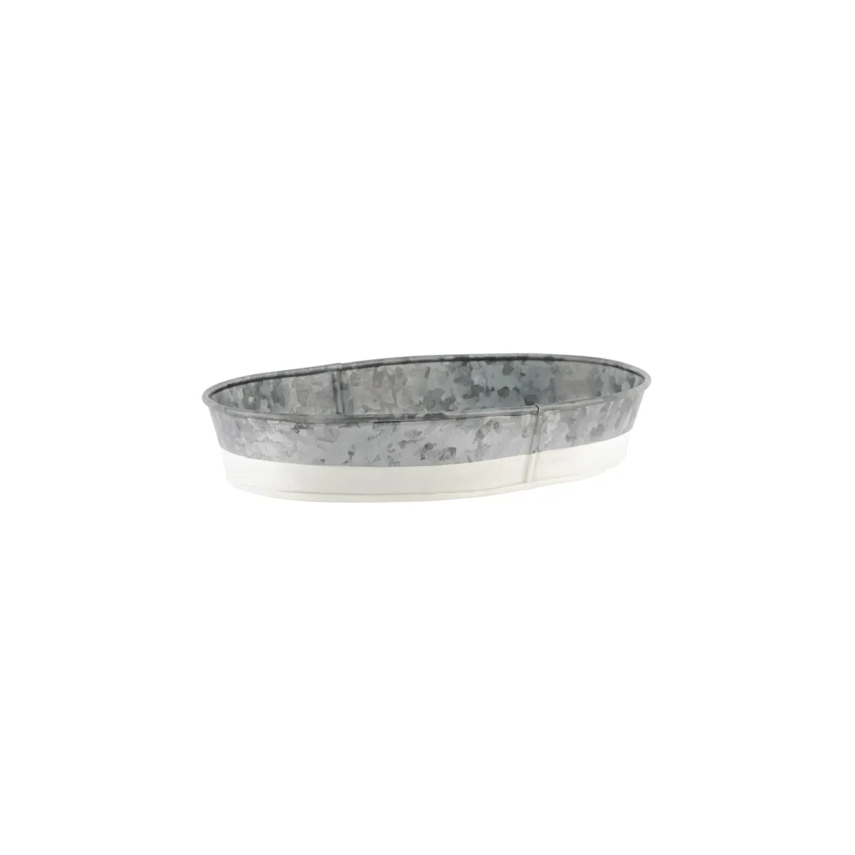 CHEF INOX CONEY IS GALV OVAL TRAY 240x160x45mm DIPPED WHI (*78654*) =  1 X EACH