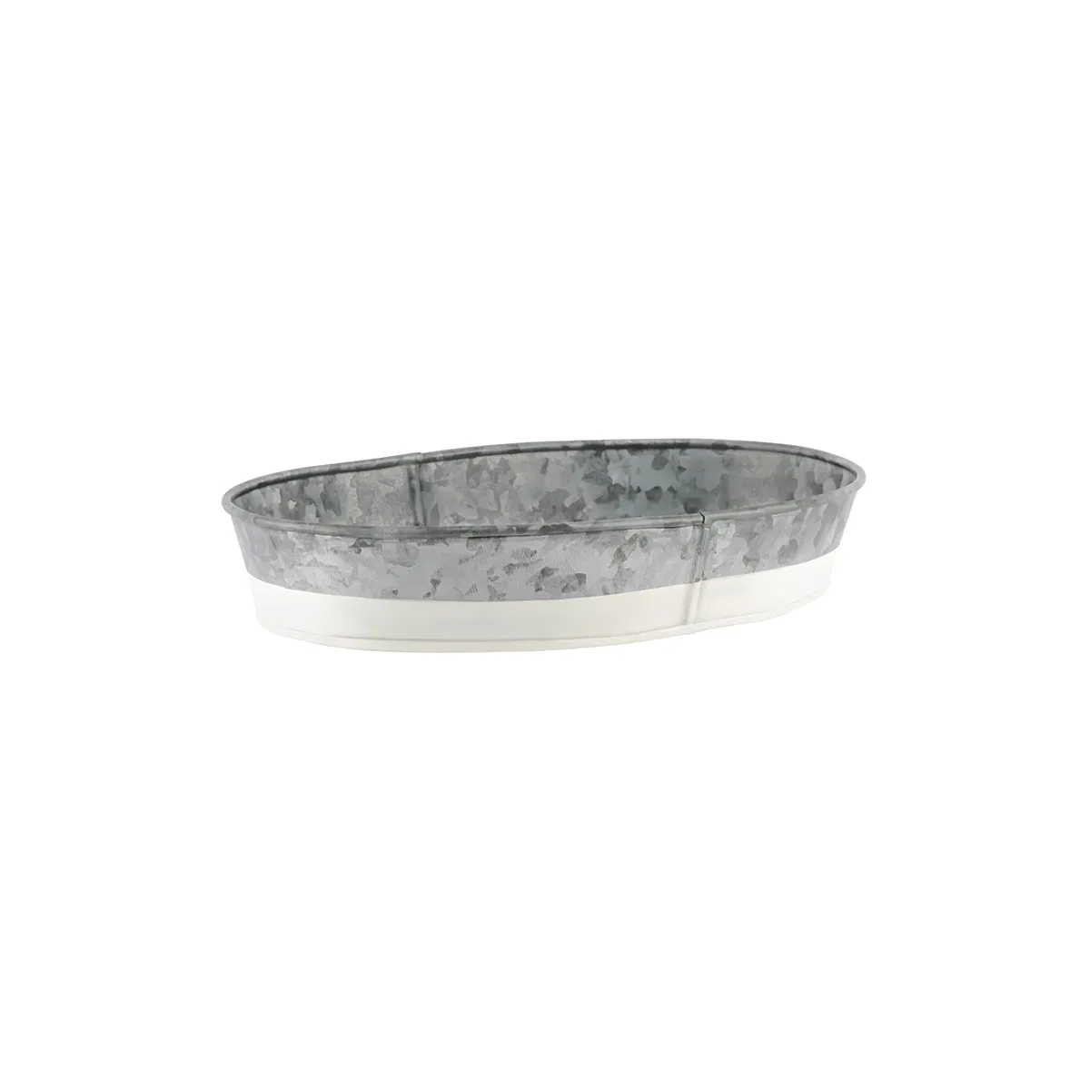 CHEF INOX CONEY IS GALV OVAL TRAY 270x190x45mm DIPPED WHI (*78664*) =  1 X EACH