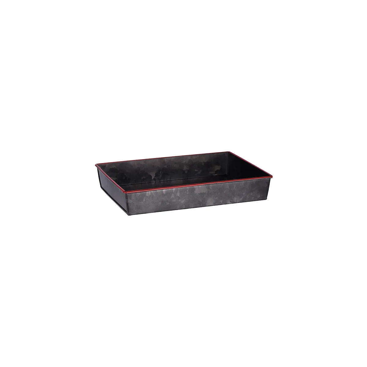CHEF INOX CONEY IS GALV BLK RECT TRAY FLARE 240x160x40mm RED (*78731*) =  1 X EACH