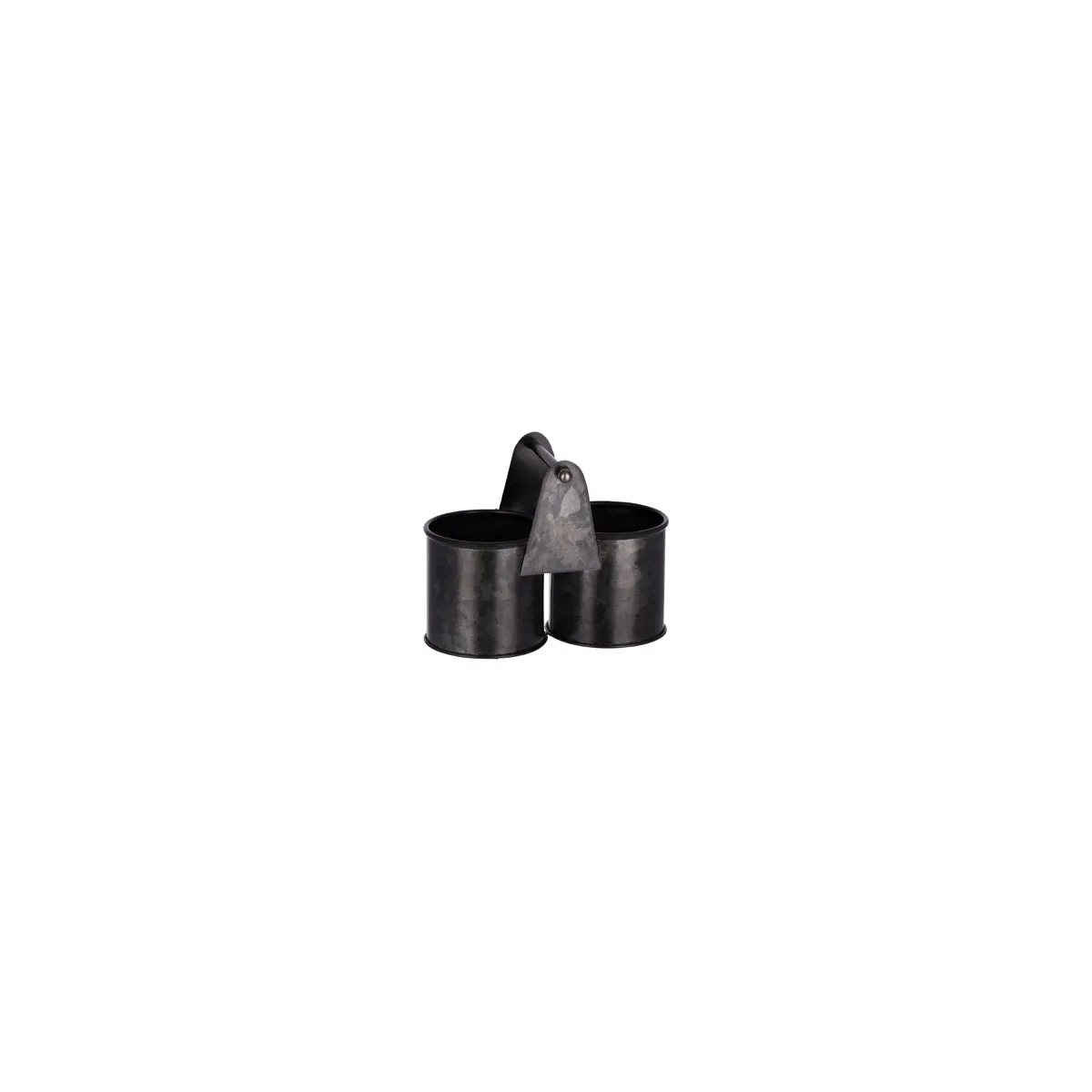 CHEF INOX CONEY IS GALV BLACK DUAL POT CADDY 140x70x70mm (*78778*) =  1 X EACH