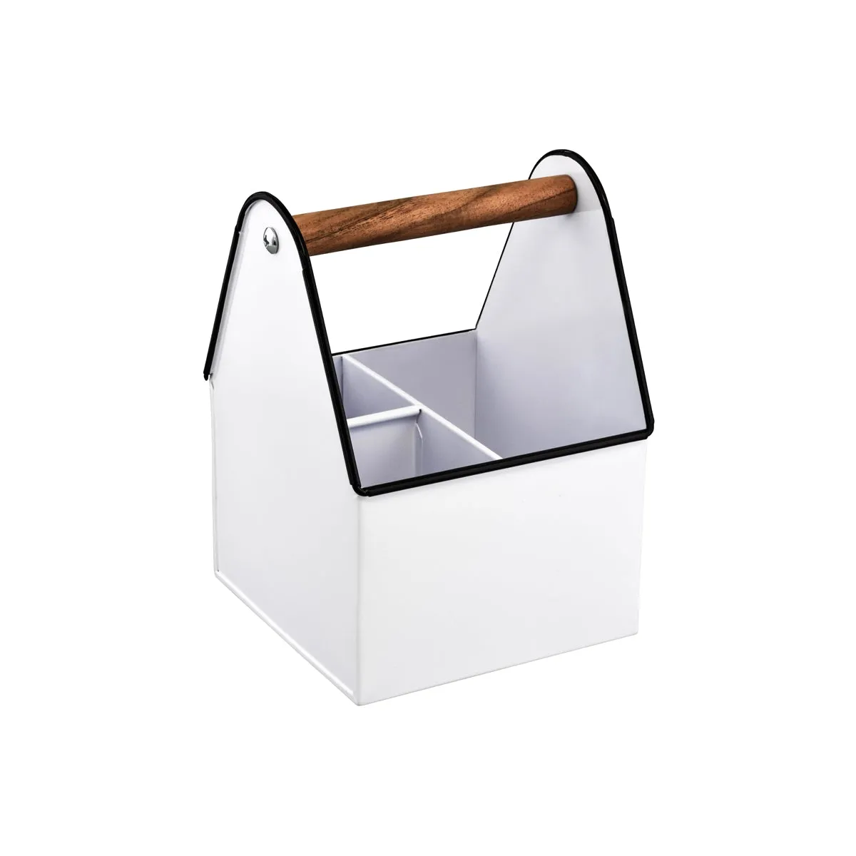 CHEF INOX CONEY IS UTENSIL CADDY 3-COMP WDHDL 170x230mm WHI (*78775*) =  1 X EACH