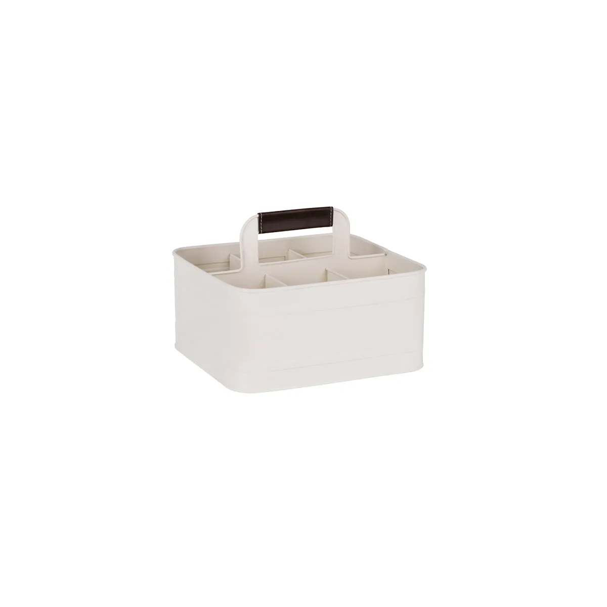 CONEY ISL-GALVANISED CREME P/C CADDY RECT LTHR 260x240x130mm (*78806*) = PACK OF 4 X EACHES