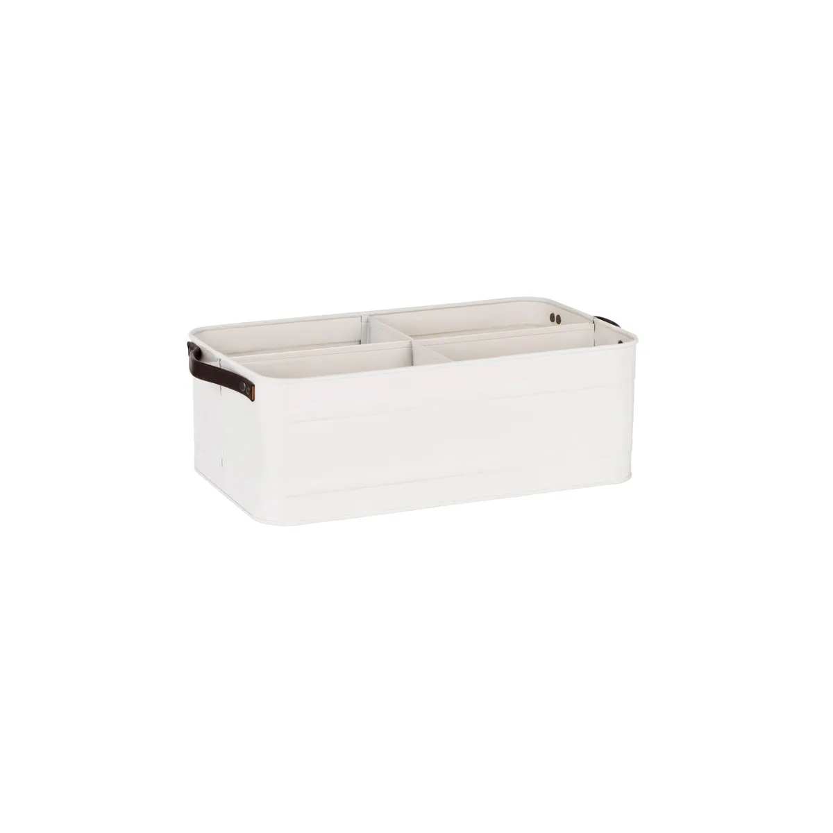 CONEY ISL-GALVANISED CREME P/C CADDY 4 CP RECT LTHR 370x215 (*78808*) = PACK OF 4 X EACHES