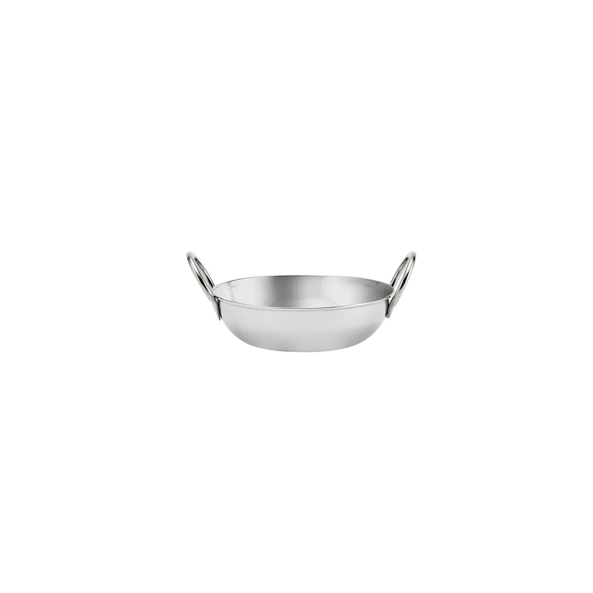 CHEF INOX KADAI BOWL w/HDLS S/S 130mm (*07490*) = PACK OF 12 X EACHES