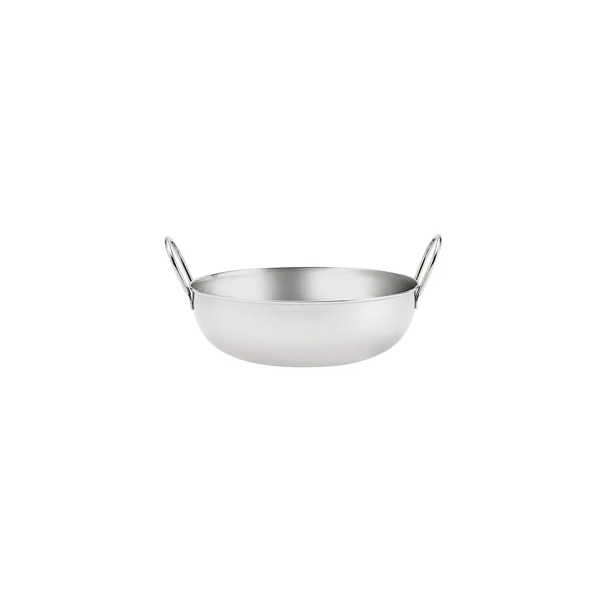 CHEF INOX KADAI BOWL w/HDLS S/S 210mm (*07492*) = PACK OF 6 X EACHES