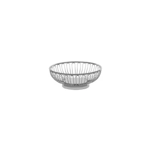CHEF INOX ROUND BASKET WIRE/SOLID BASE 18/10 175x110mm (*70355*) = 1 X EACH