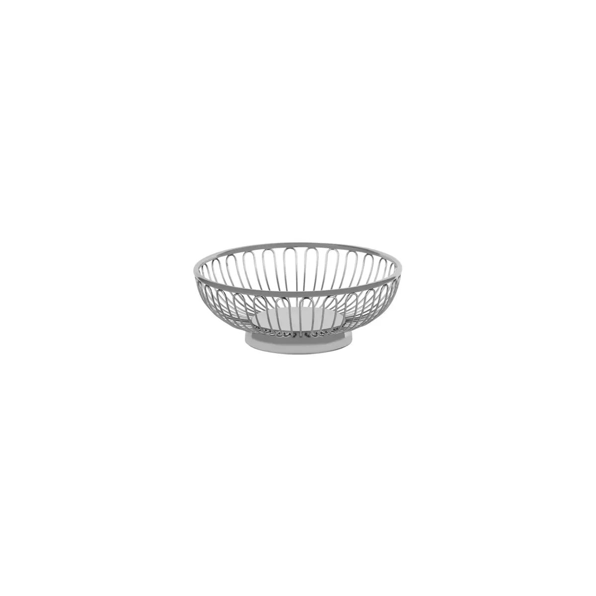 CHEF INOX ROUND BASKET WIRE/SOLID BASE 18/10 175x110mm (*70355*) = 1 X EACH