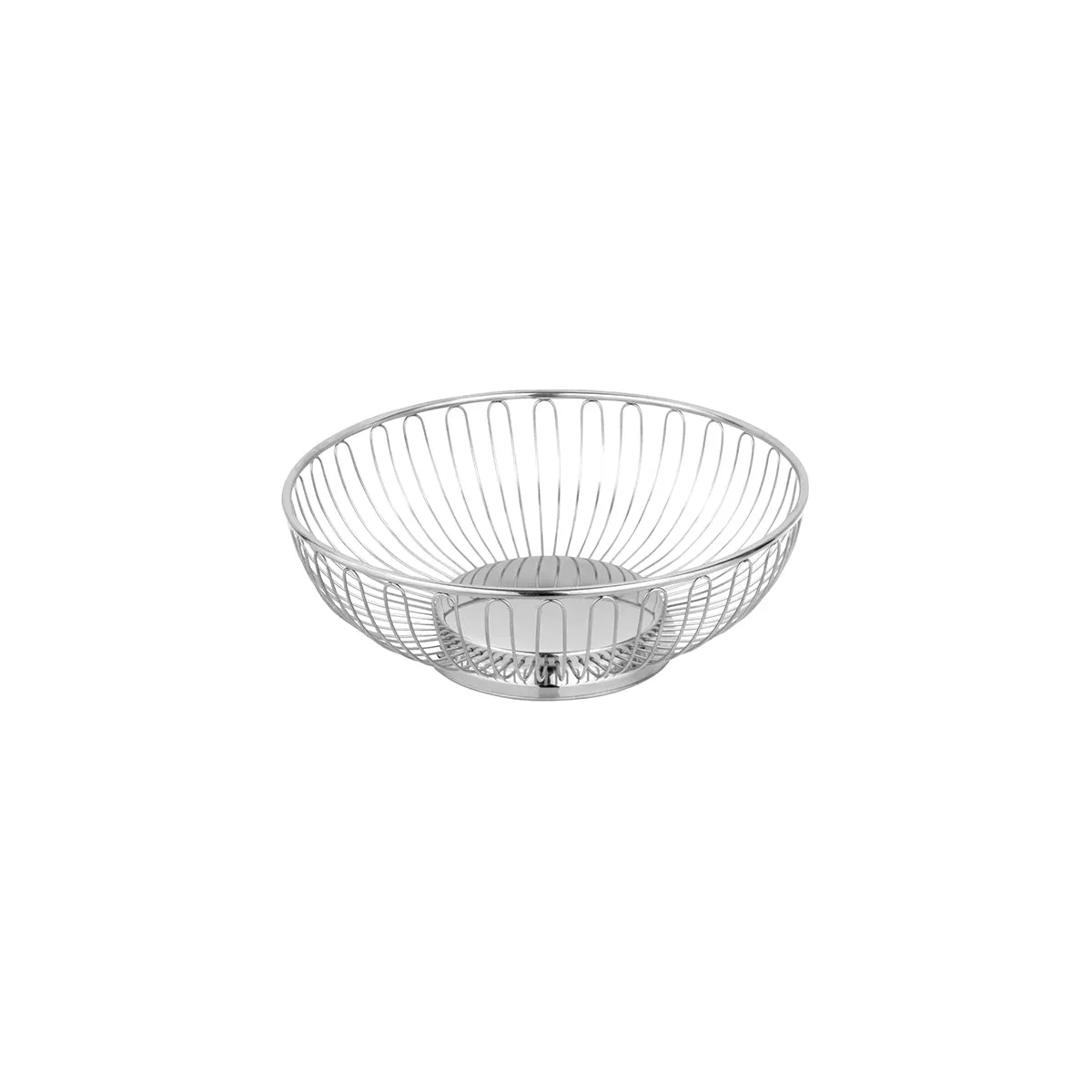 CHEF INOX ROUND BASKET WIRE/SOLID BASE 18/10 245x80mm (*70356*) = 1 X EACH
