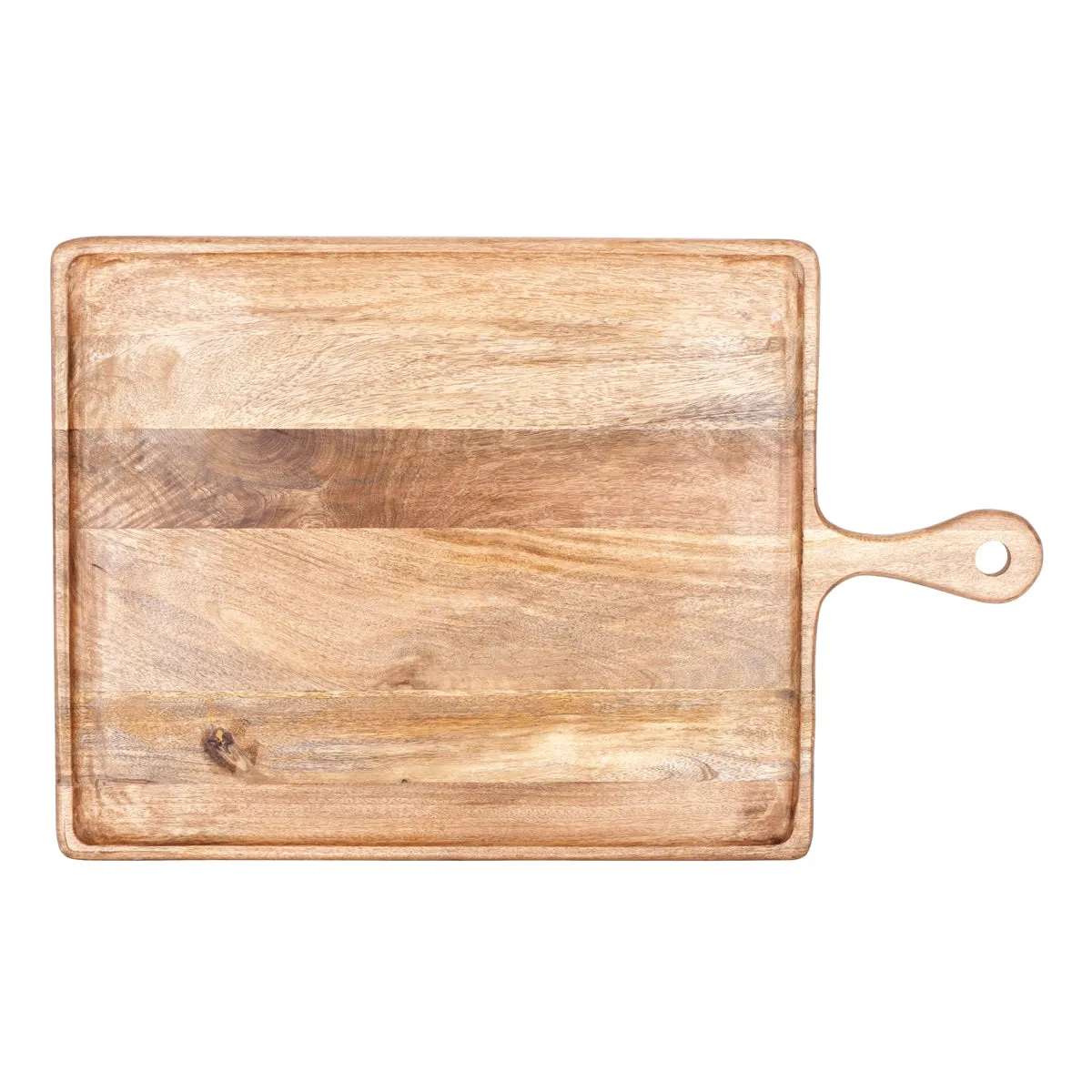 CHEF INOX RECT SERVING BOARD w/HDL MANGOWD 520x440x20mm NAT (*04922*) = 1 X EACH