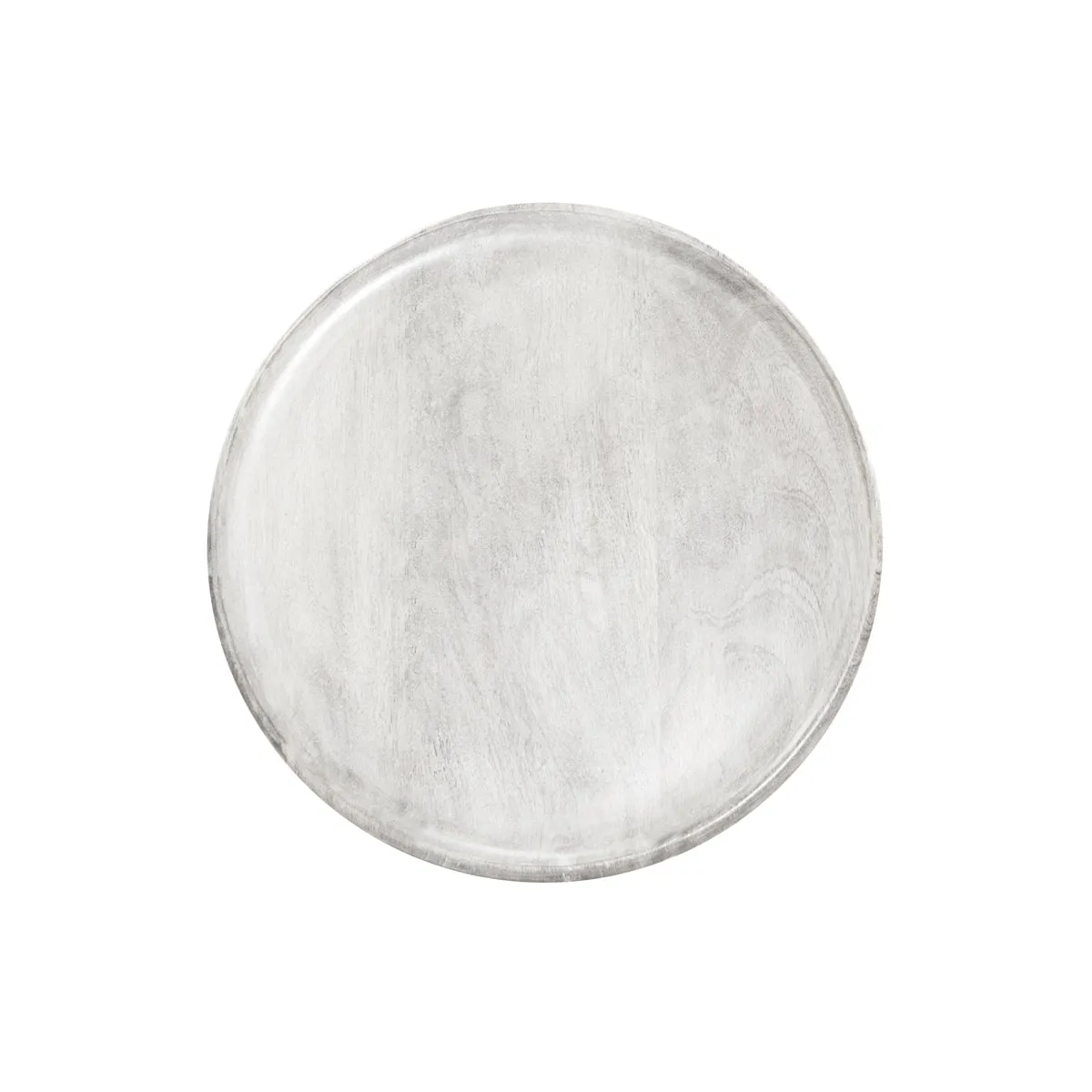 CHEF INOX ROUND SERVING BOARD MANGOWOOD 300x15mm WHITE (*04810*) = 1 X EACH