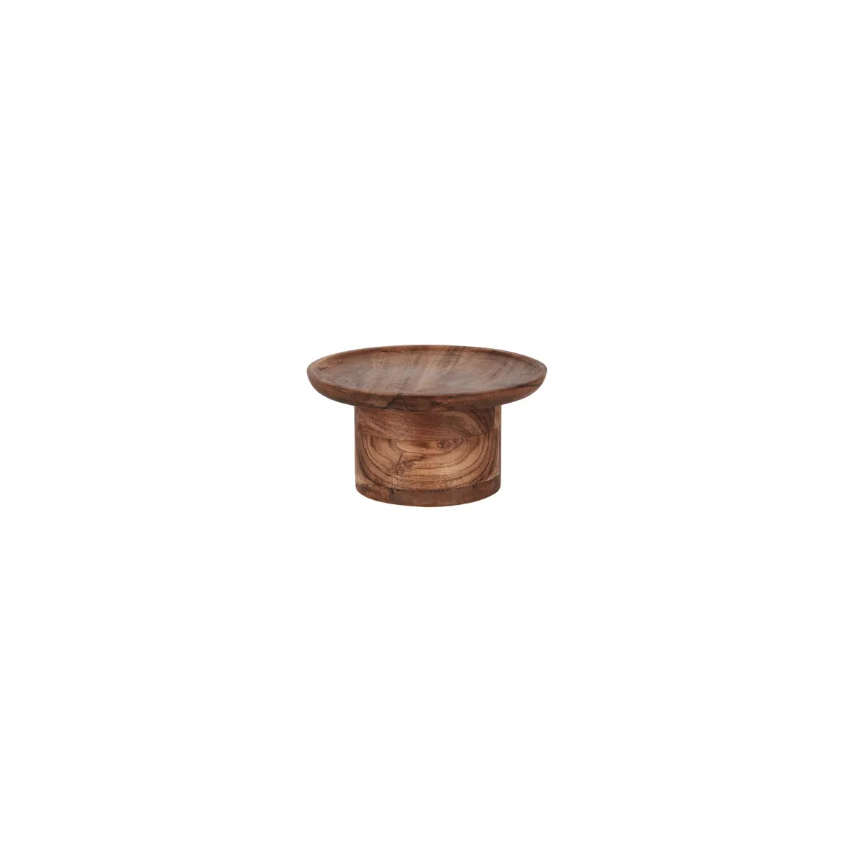 CHEF INOX SERVE ROUND CAKE STAND PILAR ACACIA 200x100mm (*04756*) = PACK OF 4 X EACHES