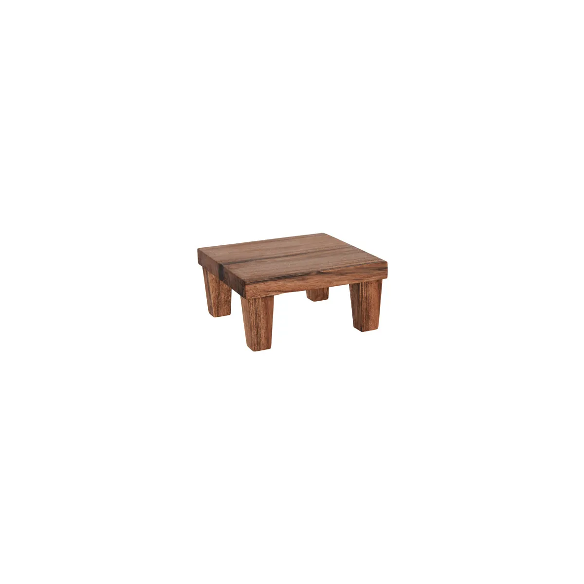CHEF INOX SERVE SQR STAND ACACIA 210x210x100mm (*04757*) = PACK OF 2 X EACHES
