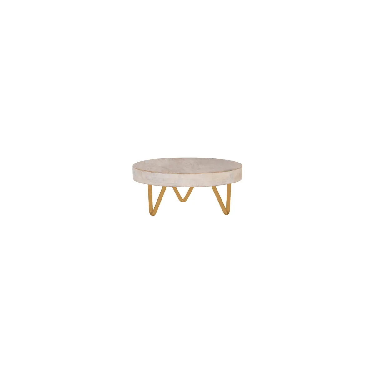 CHEF INOX SERVE RND DISPLAY WHITE M/WOOD METAL LEGS 200x90mm (*04742*) = PACK OF 4 X EACHES