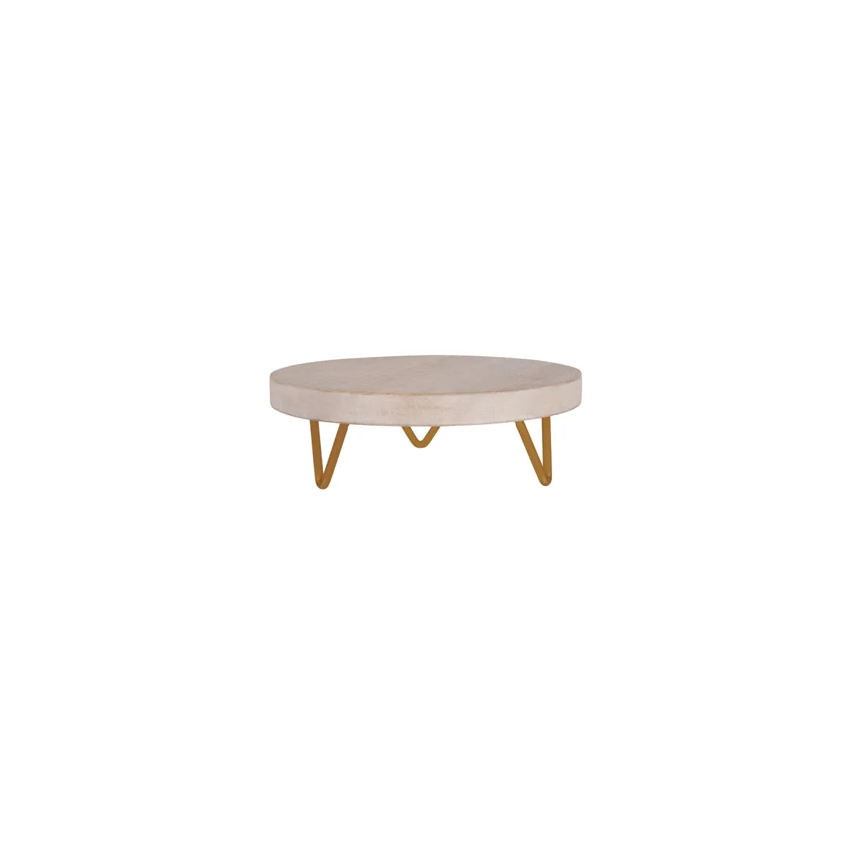 CHEF INOX SERVE RND DISPLAY WHITE M/WOOD METAL LEGS 254x90mm (*04743*) = PACK OF 4 X EACHES