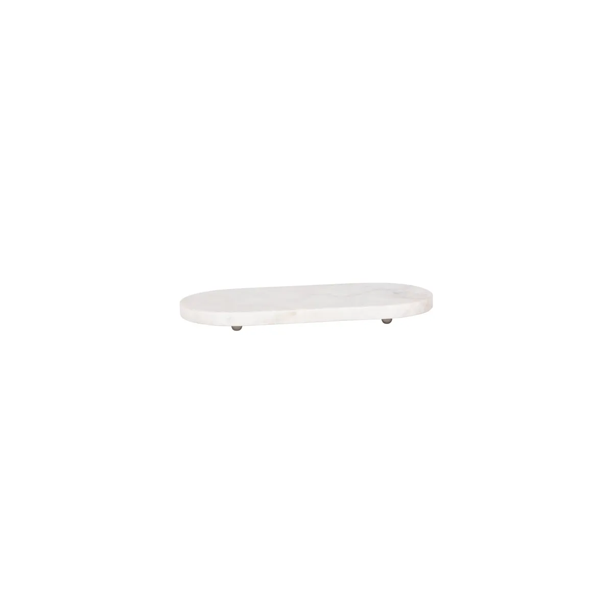 CHEF INOX SERVE OVAL BOARD MARBLE w/IRON BALL FEET 365x170mm (*04727*) = PACK OF 2 X EACHES