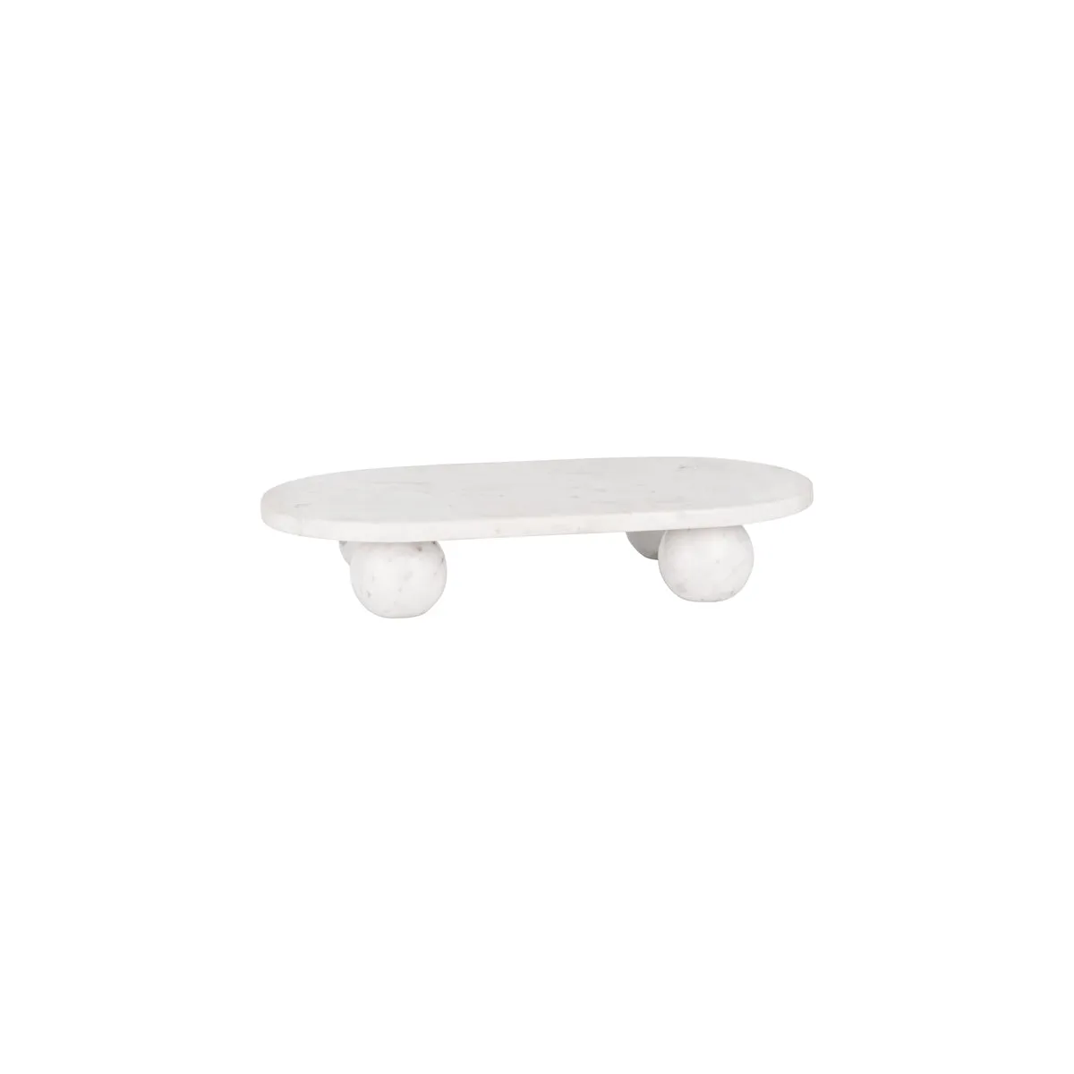 CHEF INOX SERVE OVAL PLATTER MARBLE L/BALL FEET 460x260x85mm (*04726*) = 1 X EACH