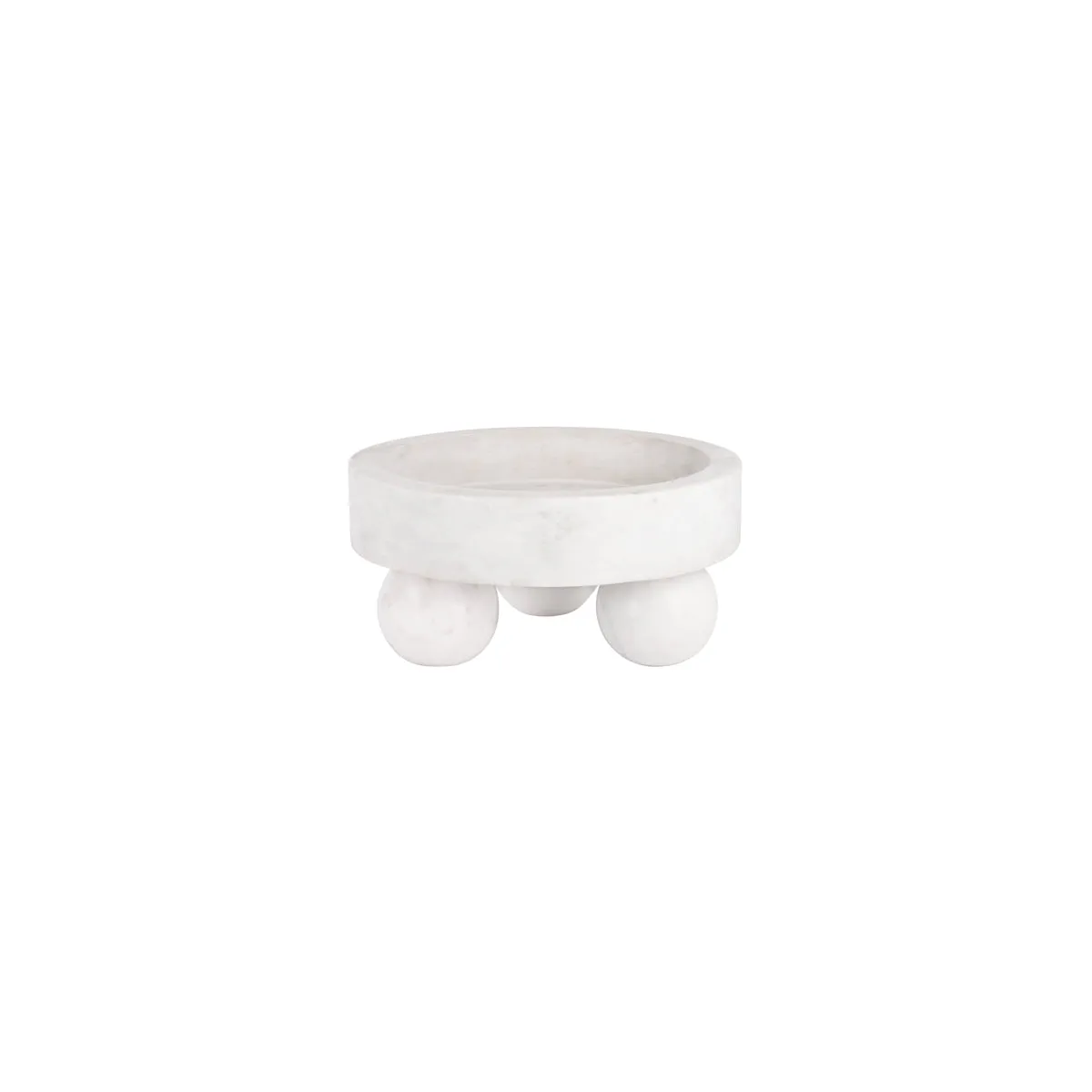 CHEF INOX SERVE ROUND DISPLAY BOWL MARBLE BALLFEET 250x118mm (*04725*) =  1 X EACH