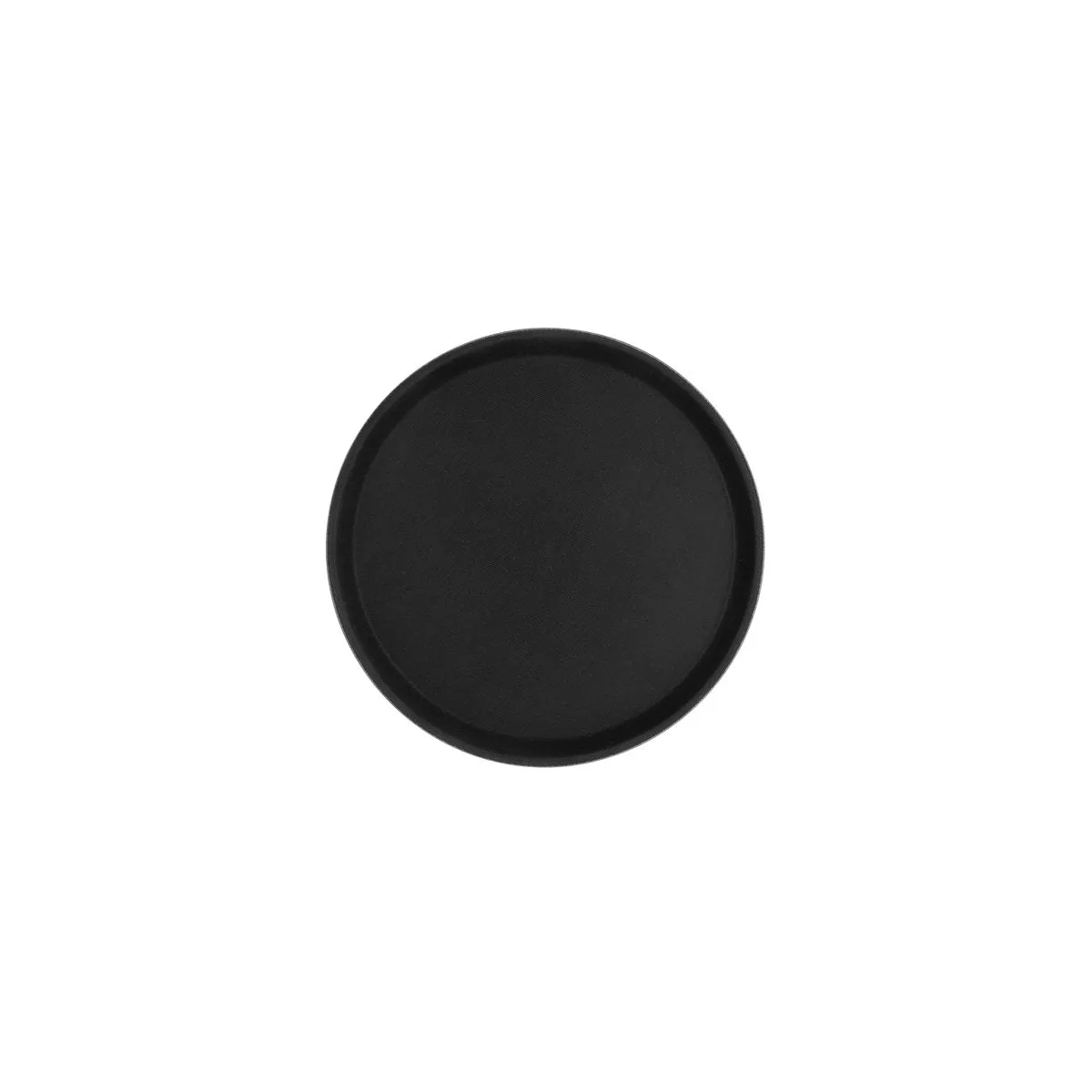 CHEF INOX ROUND TRAY NON SLIP FIBREGLASS 280mm BLACK (*04294*) = 1 X EACH