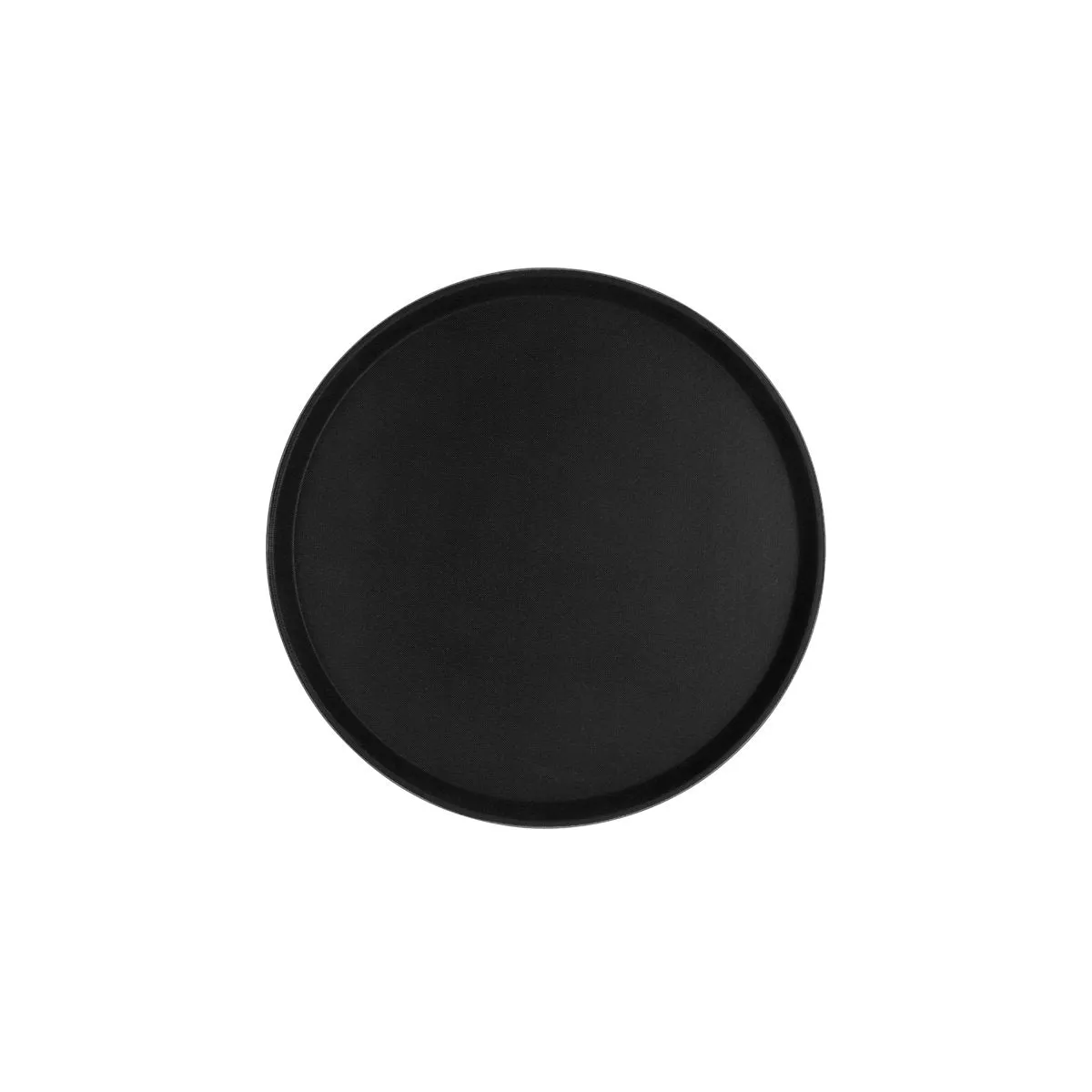 CHEF INOX ROUND TRAY NON SLIP FIBREGLASS 350mm BLACK (*04295*) = 1 X EACH