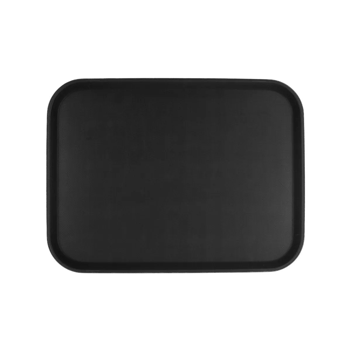 CHEF INOX RECT TRAY NON SLIP PLASTIC 380x510mm BLACK (*04298*) = 1 X EACH