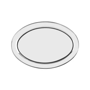 CHEF INOX OVAL PLATTER ROLLED EDGE S/S 500mm (*70720*) = PACK OF 12 X EACHES