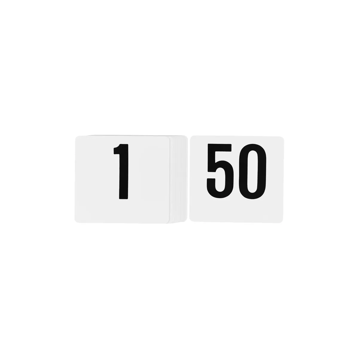 TABLEKRAFT TABLE NUMBER SET BLACK ON WHITE PVC 1-50 (*08155*) = 1 X SET