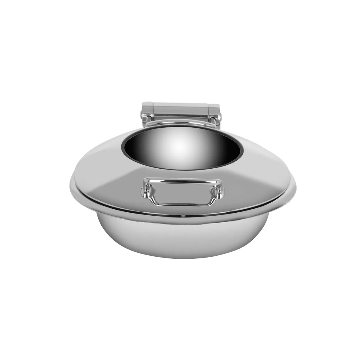 CHEF INOX ULTRA ROUND CHAFER w/GLASS LID 18/8 LARGE (*54926*) =  1 X EACH