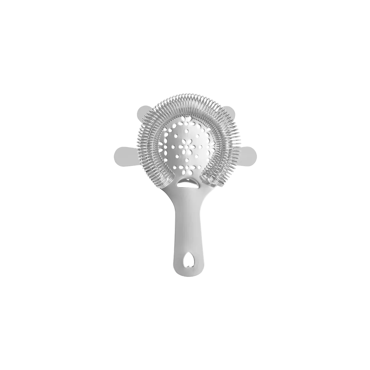 ZANZI 4 PRONG HAWTHORN STRAINER w/FLAT HDL S/S 110x105x13mm (*Z0300*) =  1 X EACH