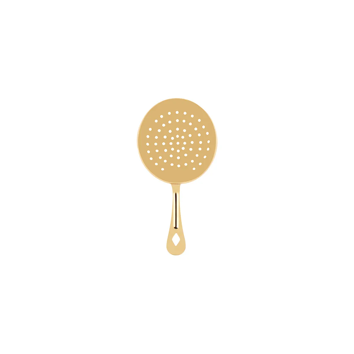 CHEF INOX ICE SCOOP/ROUND JULEP PERF GOLD PLATED 80x160mm (*07917*) = 1 X EACH