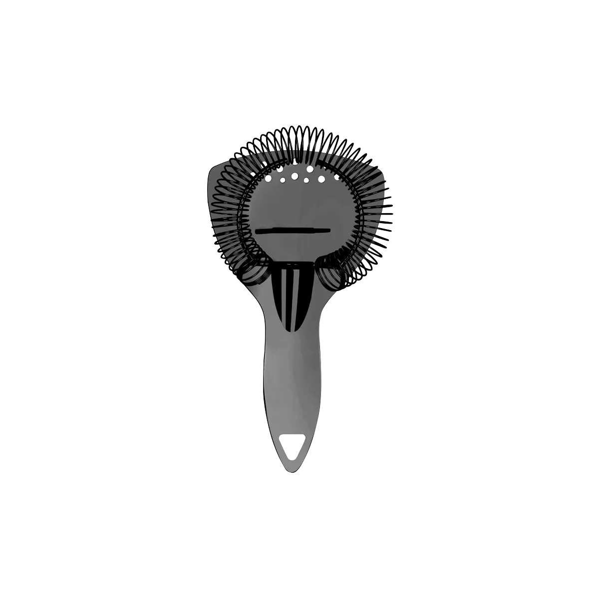 ZANZI LUXURY STRAIN COCKTAIL STRAINER w/HDL GUN METAL 200mm (*Z0330*) = 1 X EACH