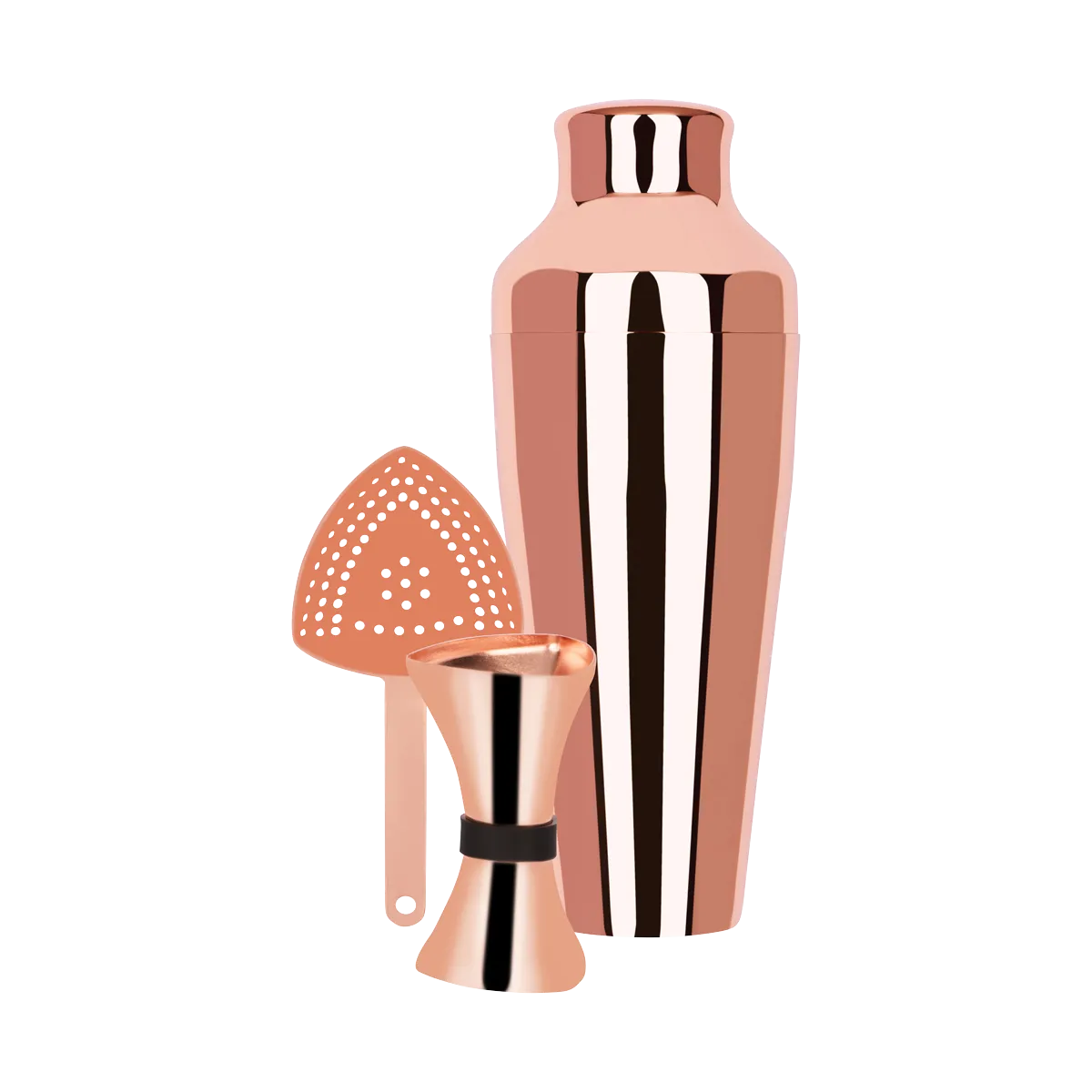 ZANZI COCKTAIL SET ROSE GOLD 3pc (*Z9008*) =  1 X SET
