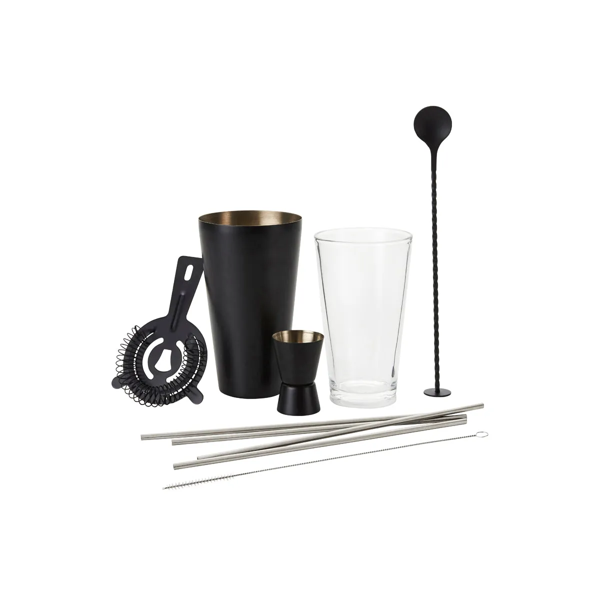 STANLEY ROGERS NEW COCKTAIL SET 10PC MATTE BLACK (*SR44080*) = PACK OF 24 X SETS