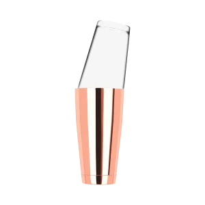 ZANZI SHAKING BOSTON COCKTAIL BASE & GLASS ROSE GOLD 700ml (*Z0152*) = 1 X EACH