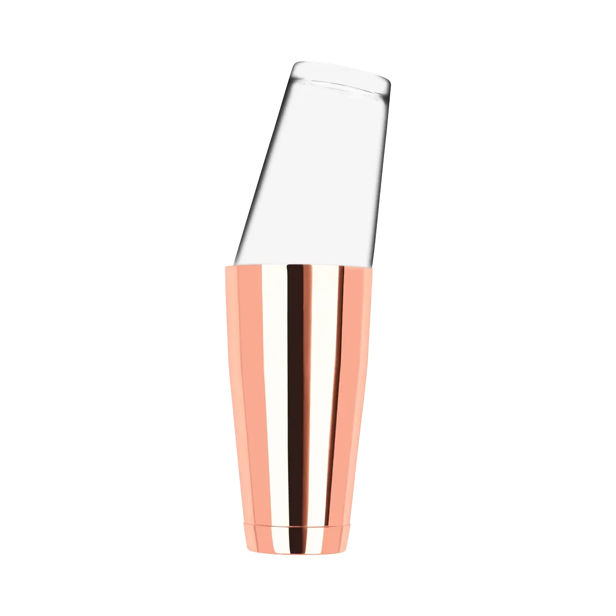 ZANZI SHAKING BOSTON COCKTAIL BASE & GLASS ROSE GOLD 700ml (*Z0152*) = 1 X EACH