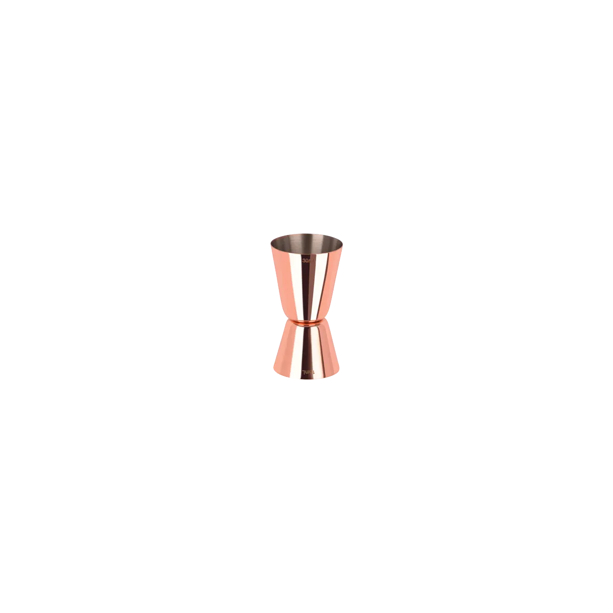 ZANZI CLASSIC STYLE JIGGER ROSE GOLD 40x75mm 15/30ml (*Z0582*) =  1 X EACH