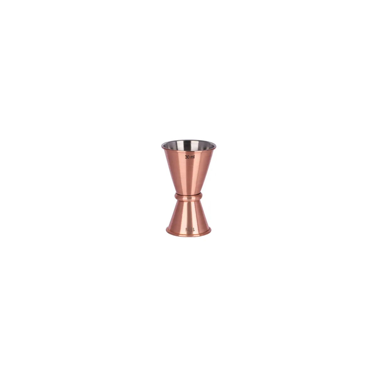 CHEF INOX JAPANESE JIGGER ROLLED EDGES COPPER PLATED 15/30ml (*77084*) =  1 X EACH