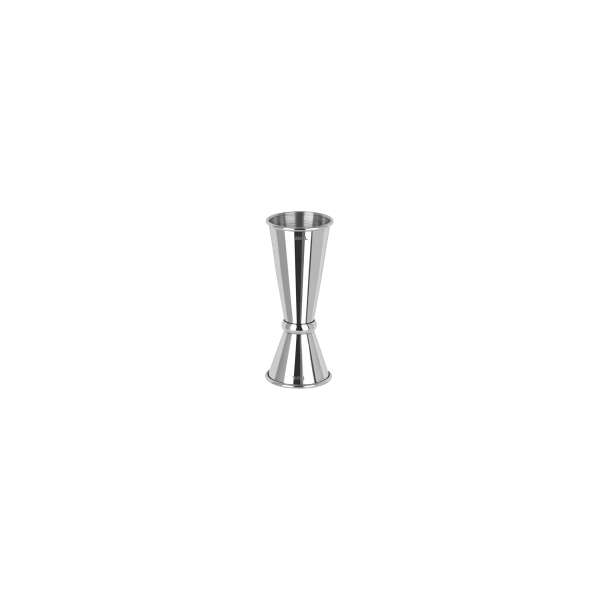 ZANZI TOKYO JIGGER w/CURLED EDGE S/S 15/30ml (*Z0600*) =  1 X EACH