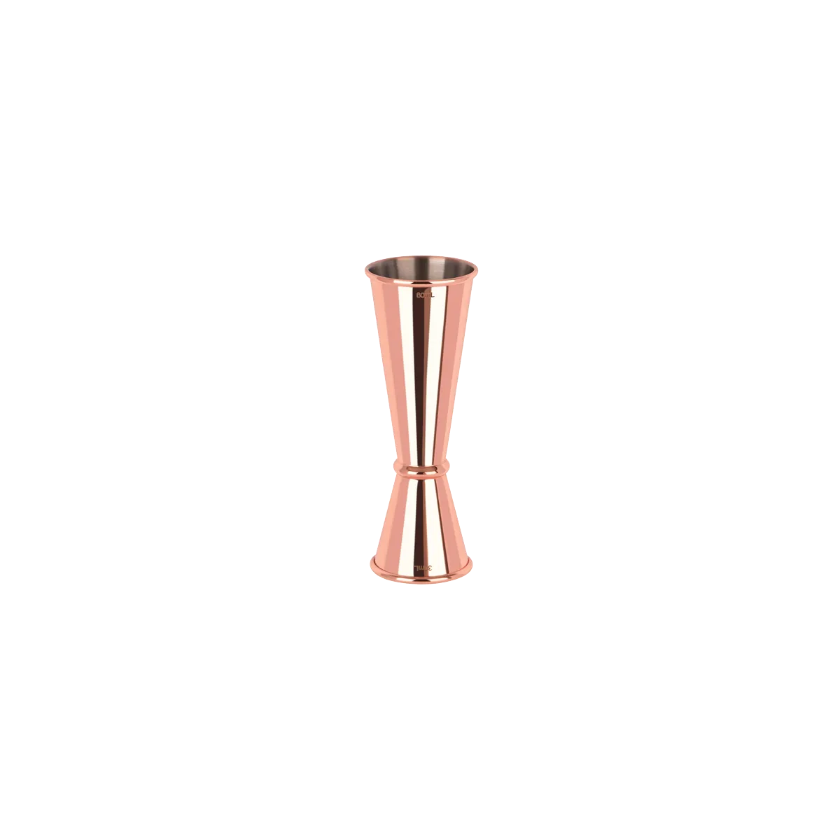 ZANZI TOKYO JIGGER w/CURLED EDGE ROSE GOLD 30/60ml (*Z0610*) =  1 X EACH