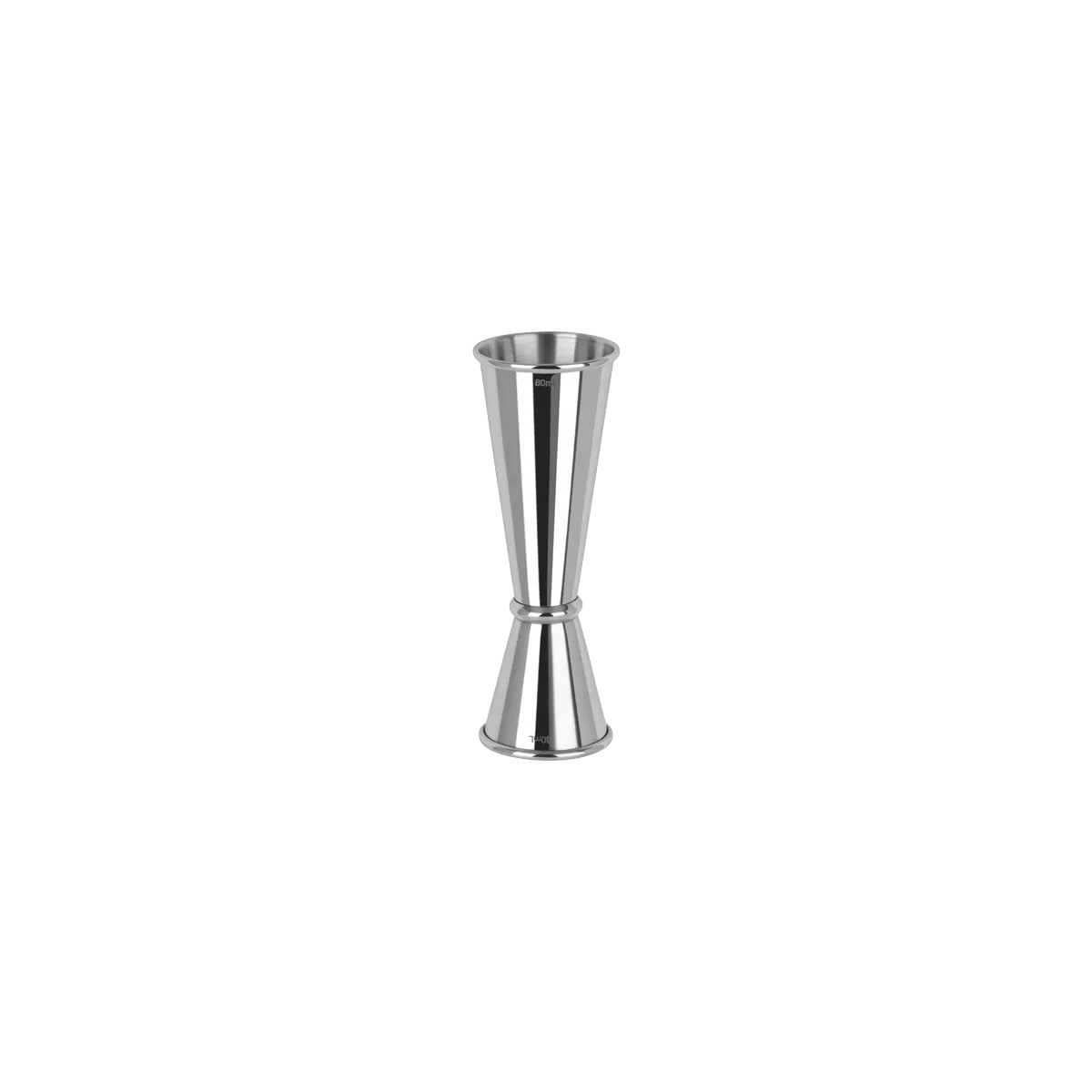 ZANZI TOKYO JIGGER w/CURLED EDGE S/S 30/60ml (*Z0608*) =  1 X EACH