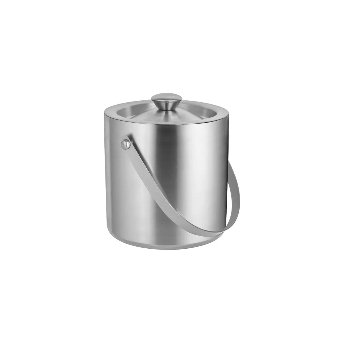 ZANZI DOUBLE WALL ICE BUCKET w/LID&HDL S/S 150x150mm 2.0lt (*Z1011*) = 1 X EACH