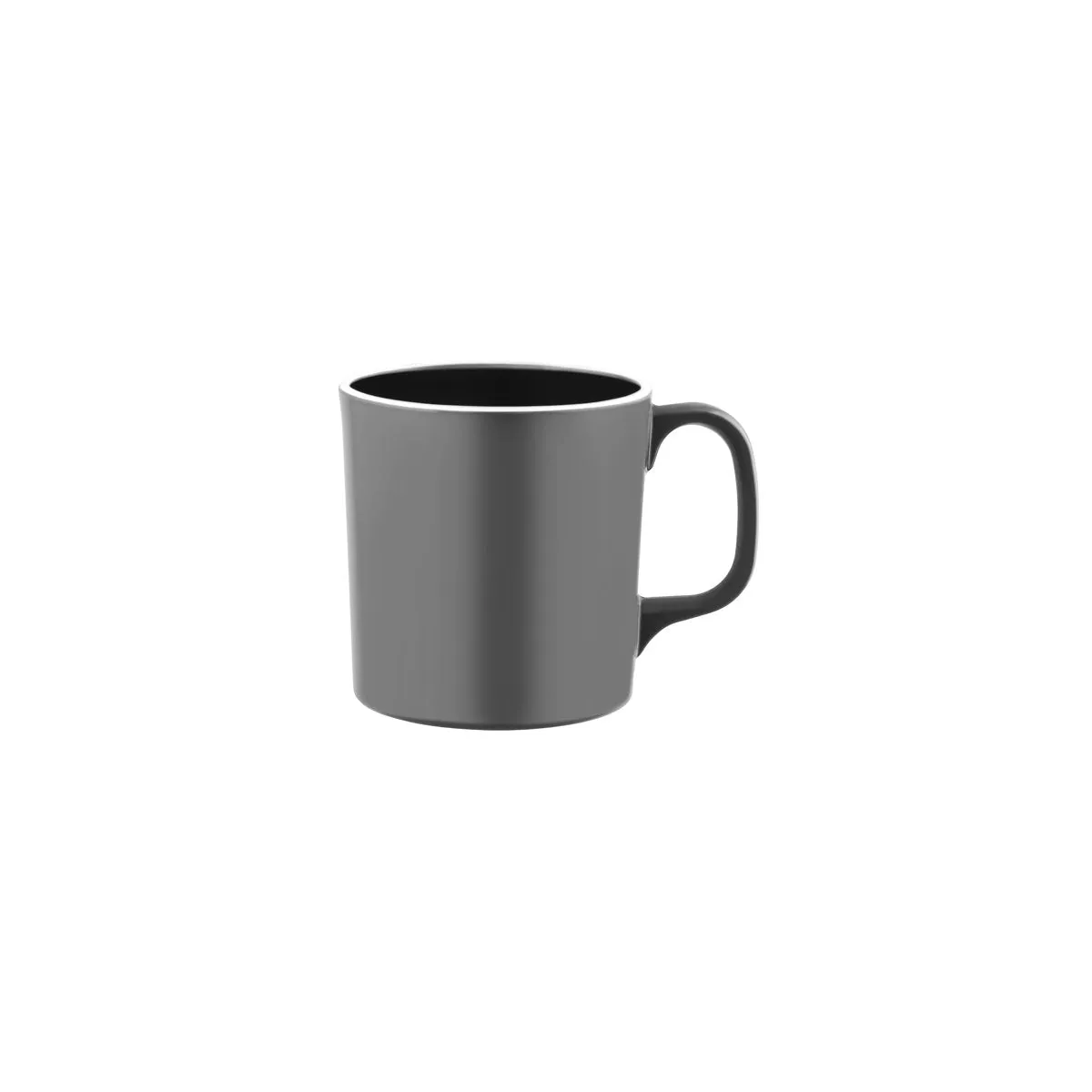 JAB VINTAGE GREY/WHITE RIM ENAMEL LOOK MUG 80x85mm (*49968*) = PACK OF 6 X EACHES