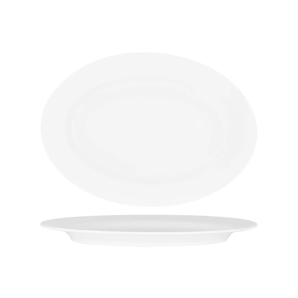 SUPERWARE OVAL PLATTER 360mm RIMMED WHITE (20124) (*49642*) = PACK OF 12 X EACHES
