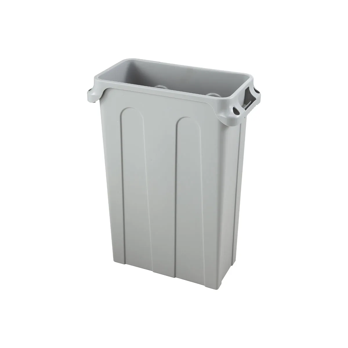 JIWINS VENTED CHANNEL CONTAINER GREY PE 566x279x760mm, 76lt (*JW-CR76V*) = PACK OF 6 X EACHES