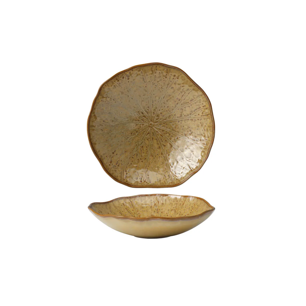 TABLEKRAFT FUSION LOTUS DEEP COUPE PLATE 210x58mm CINNAMON (*902112*) = PACK OF 6 X EACHES