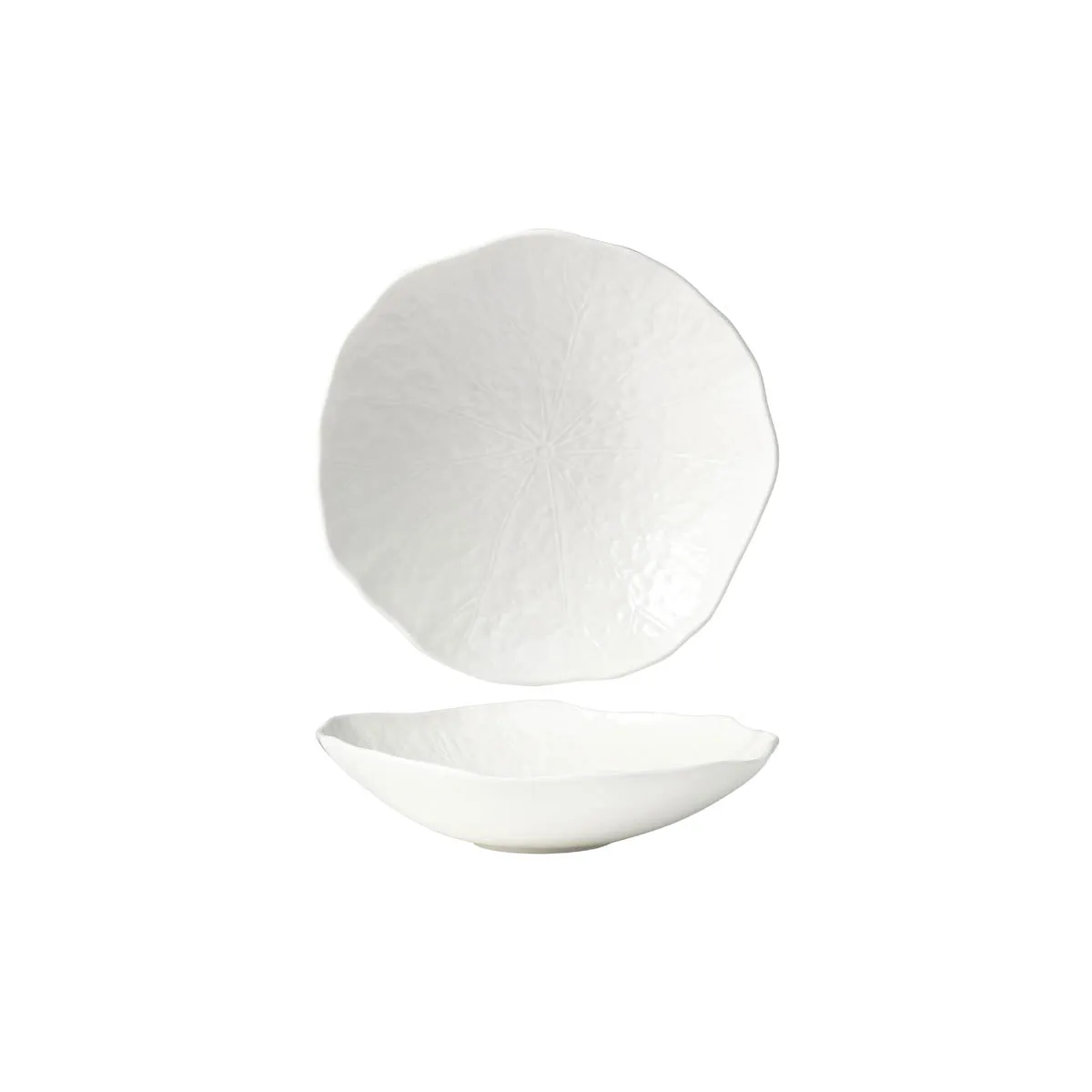 TABLEKRAFT FUSION LOTUS DEEP COUPE PLATE 210x58mm WHITE (*902102*) = PACK OF 6 X EACHES