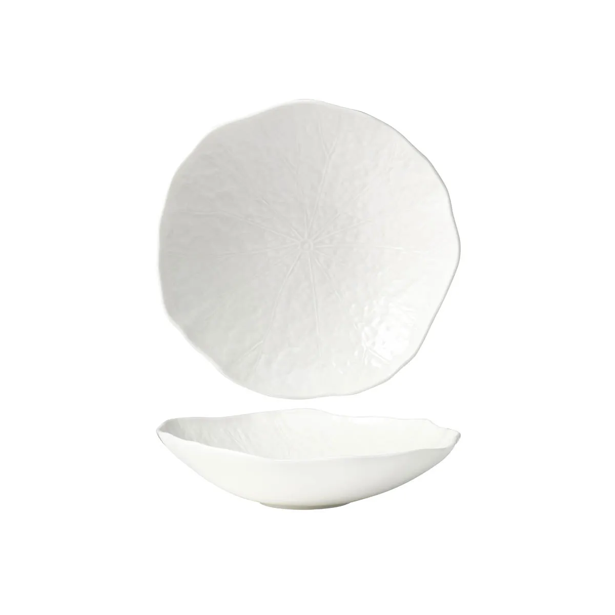TABLEKRAFT FUSION LOTUS DEEP COUPE PLATE 245x67mm WHITE (*902105*) = PACK OF 4 X EACHES