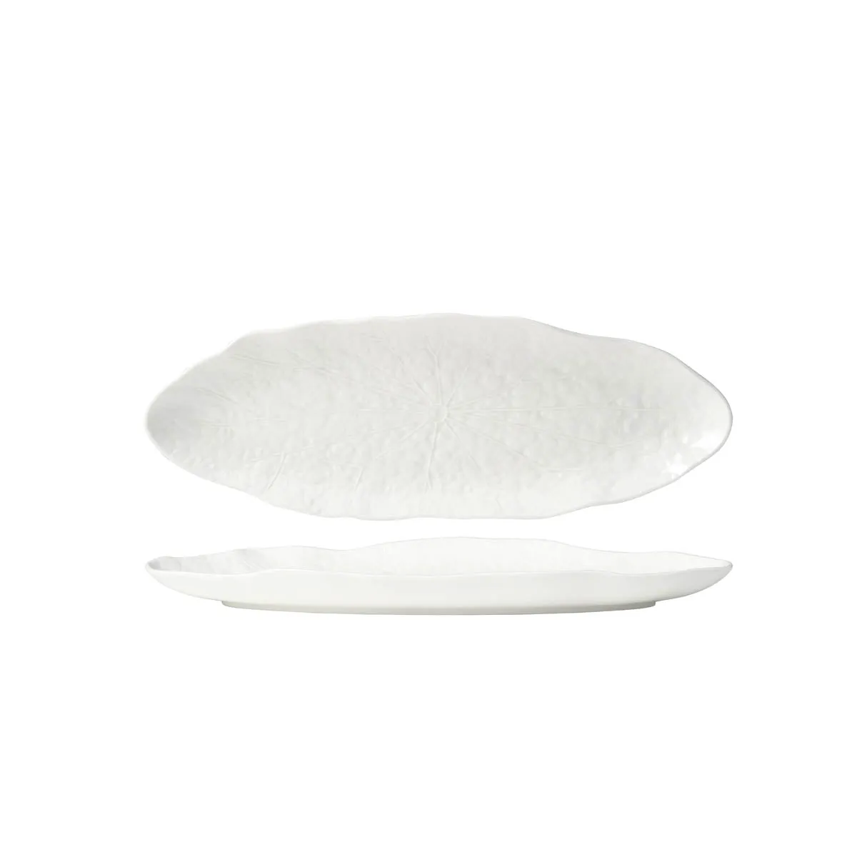 TABLEKRAFT FUSION LOTUS OVAL PLATE 333x113x25mm WHITE (*902103*) = PACK OF 4 X EACHES