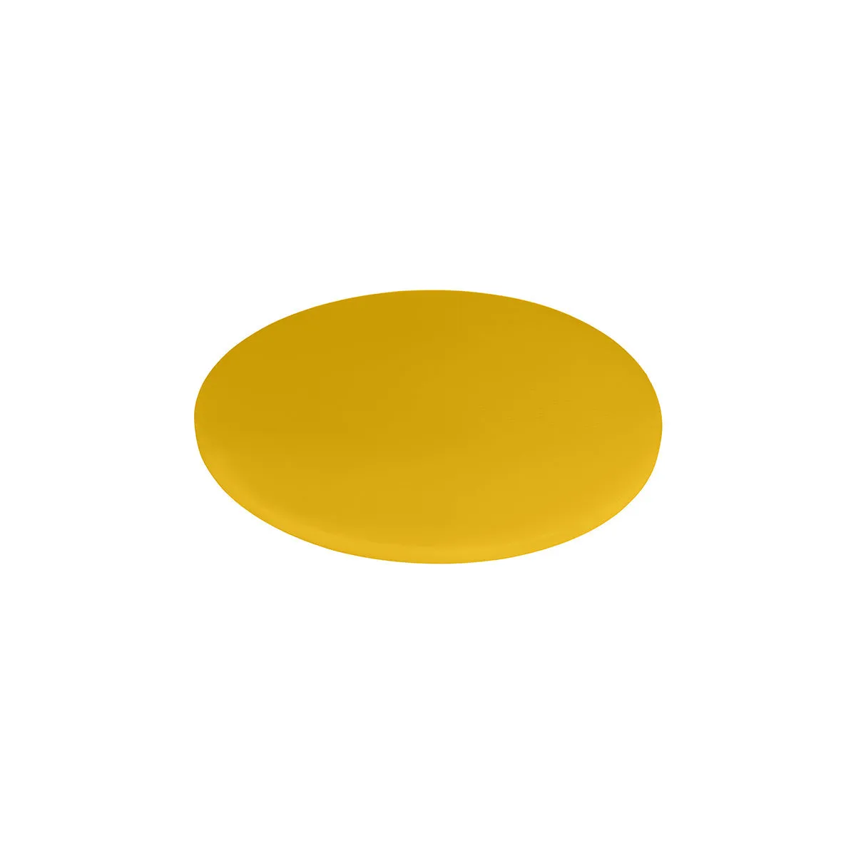 CHEF INOX ROUND CUTTING BOARD PE 350x13mm YELLOW (*44392-YL*) = PACK OF 6 X EACHES